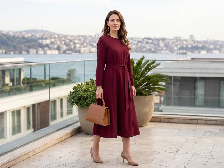 Bordo elbise nasıl kombinlenir?
